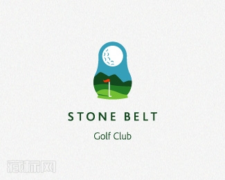 国外Stone Belt高尔夫球场logo设计