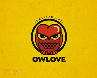 Owlove猫头鹰歌迷会logo设计欣赏
