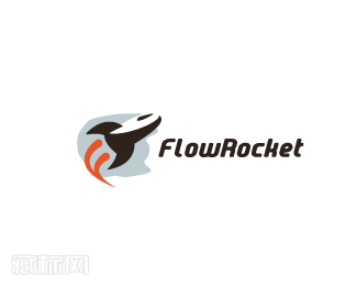 Flow Rocket火箭logo设计欣赏