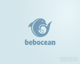 Bebocean婴儿用品店logo