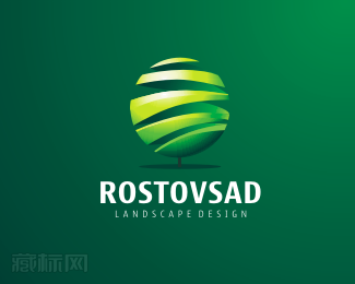 国外ROSTOVSAD花园logo设计欣赏