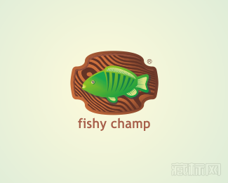 fishy champ钓鱼比赛标志设计