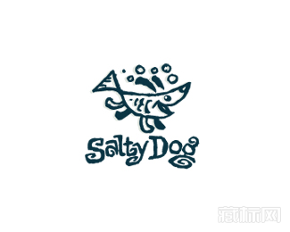 SaltyDog宠物罐头logo设计欣赏