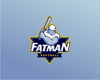 Fatman Softball棒球标志设计