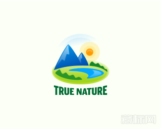 true nature生态旅游区标志设计图片