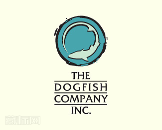 The Dogfish Company鱼主题餐馆标志设计