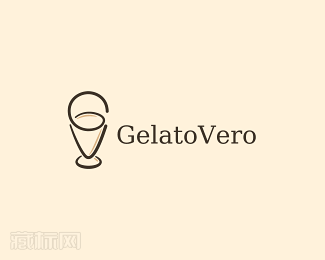 Gelato Vero冰激凌公司logo设计