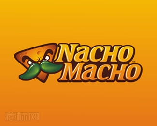 Nacho Macho八字胡须logo设计