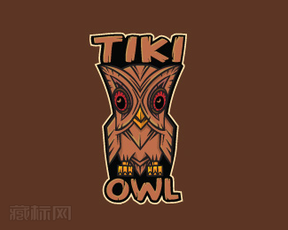 tiki owl猫头鹰logo设计
