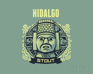 Hidalgo Stout啤酒标志设计