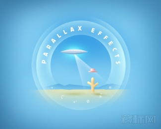 Parallax Effects飞碟logo欣赏