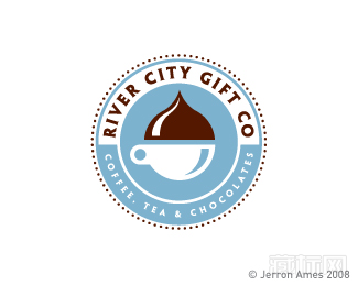 River City咖啡茶标志设计