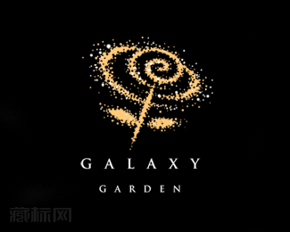 Galaxy Garden银河花园插画logo设计