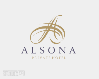 Alsona酒店logo设计