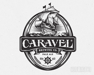 Caravel啤酒公司标志设计欣赏