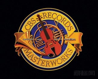 CBS Masterworks小提琴logo设计