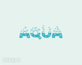 aqua健康中学logo字体