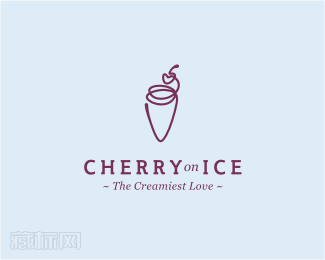 Cherry on Ice樱桃冰激凌面包店商标设计