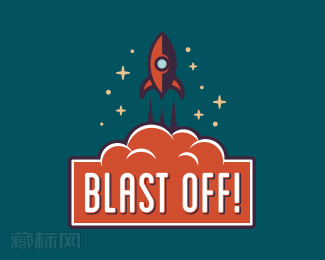 Blast Off火箭升空logo设计欣赏