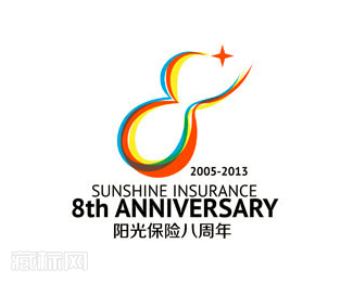 阳光保险8周年标志设计