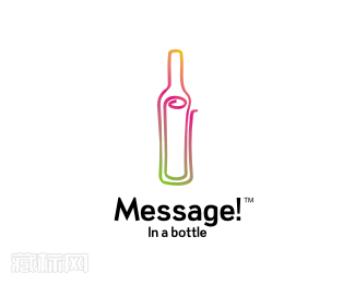Message In a bottle漂流瓶标识设计