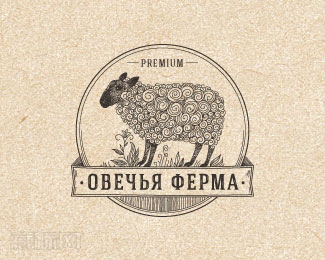 国外Sheep farm绵羊农场logo设计素材