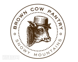 Brown Cow Pantry牛奶公司标志设计