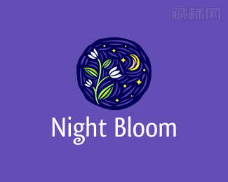Night Bloom月亮花logo