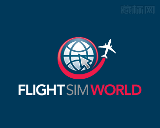 国外FlightSimWorld机票预定网站标志设计欣赏