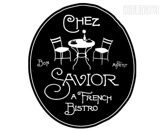 Chez Savior食堂标志设计素材