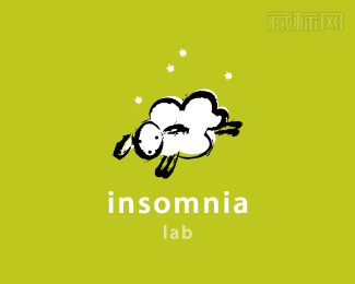 insomnia lab失眠实验室标志设计图片