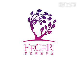 FEGER菲格美发沙龙logo设计