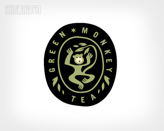 Green Monkey Tea绿猴茶logo设计