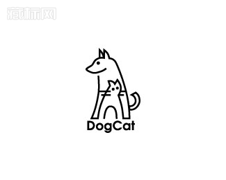 dogcat宠物店logo设计欣赏