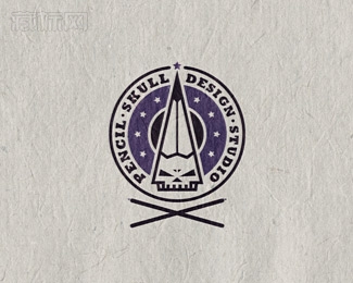 PencilSkull设计工作室logo设计