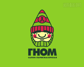 Gnome理发店logo设计