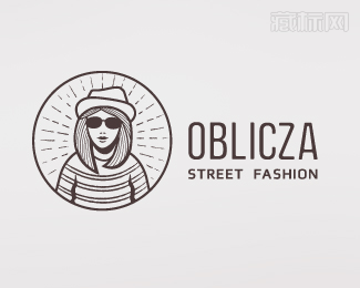 Oblicza时尚网站logo标识