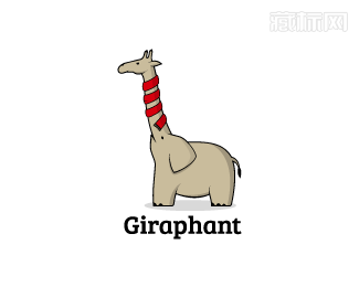Giraphant长颈鹿大象logo图片