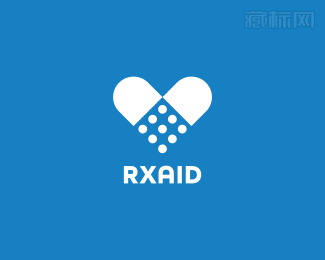 RxAid药店logo设计图片