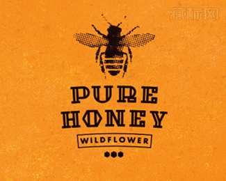 Pure Honey Label纯蜂蜜标志设计