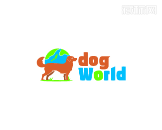 dogworld狗的世界标识设计