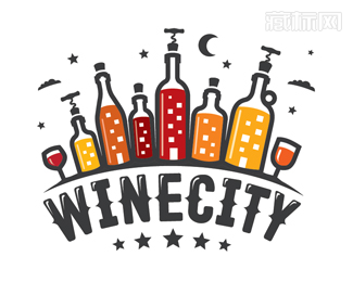 Winecity酒吧logo设计