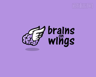 Brains on Wings翅膀大脑标志设计
