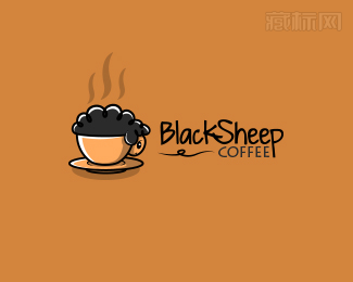 Blacksheep Coffee黑羊咖啡logo设计
