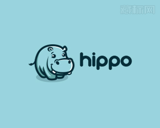 Hippo河马卡通吉祥物设计