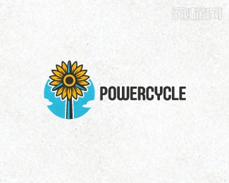 Powercycle向日葵标志设计