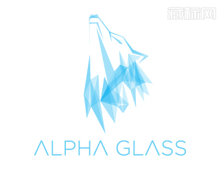 ALPHA GLASS玻璃工艺品logo设计
