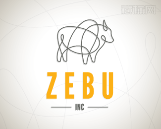 Zebu线条牛标志设计