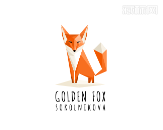 Golden fox金狐标志设计欣赏