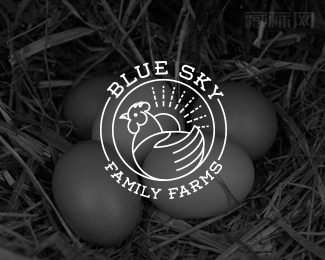 Blue Sky Family Farms蓝天家庭农场logo图片欣赏
